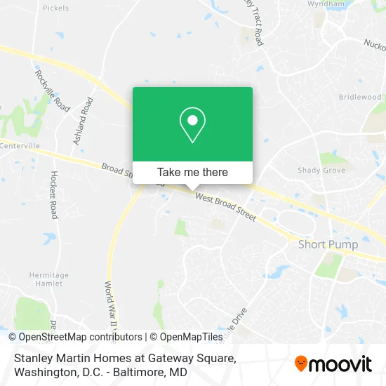 Stanley Martin Homes at Gateway Square map