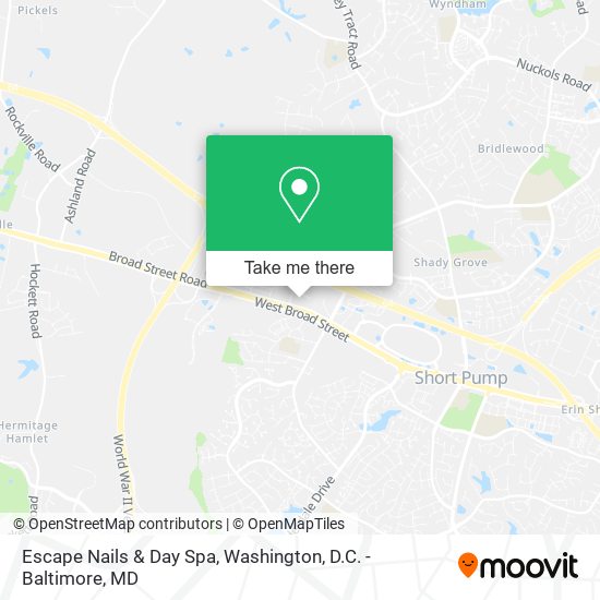 Mapa de Escape Nails & Day Spa