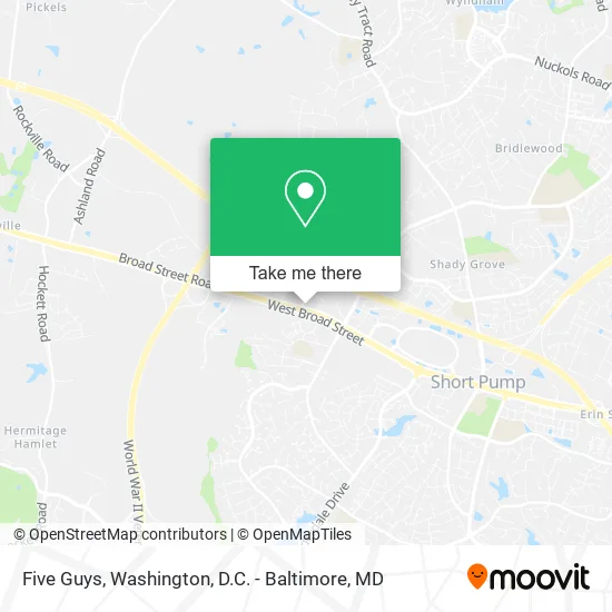 Five Guys map