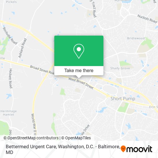 Bettermed Urgent Care map