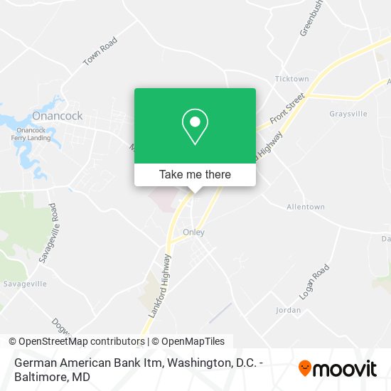 German American Bank Itm map