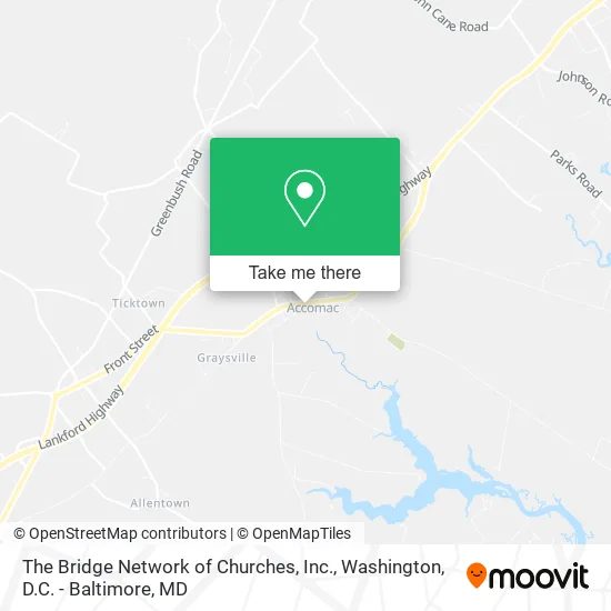 The Bridge Network of Churches, Inc. map