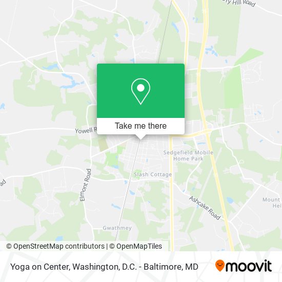 Yoga on Center map