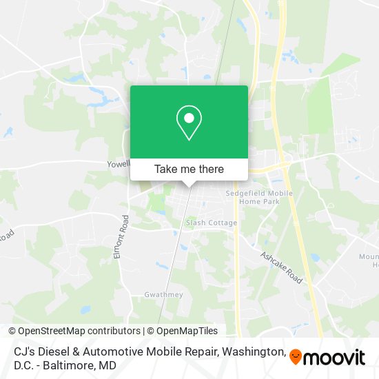Mapa de CJ's Diesel & Automotive Mobile Repair