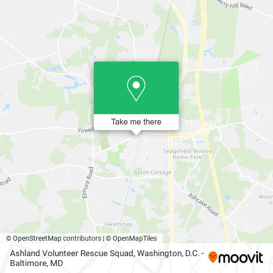 Mapa de Ashland Volunteer Rescue Squad