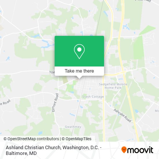 Ashland Christian Church map