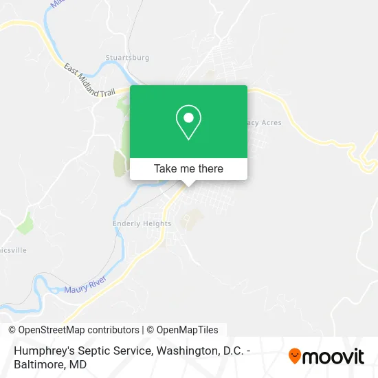 Humphrey's Septic Service map
