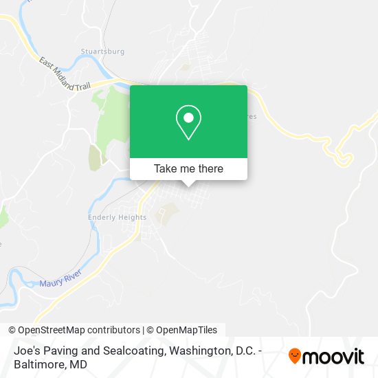 Joe's Paving and Sealcoating map