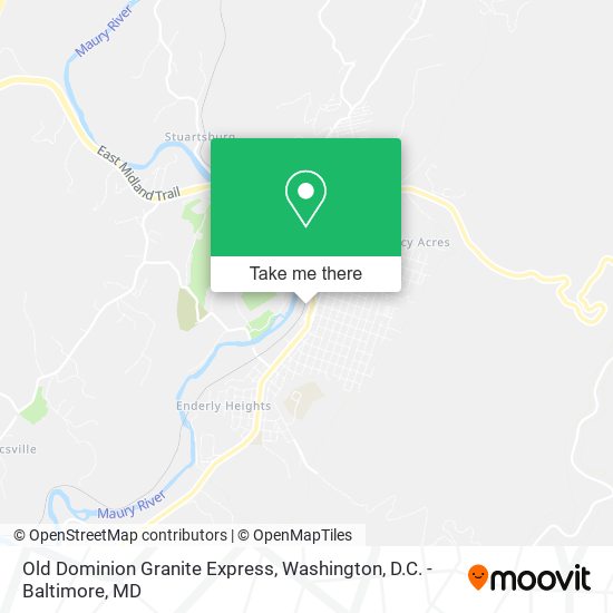 Old Dominion Granite Express map