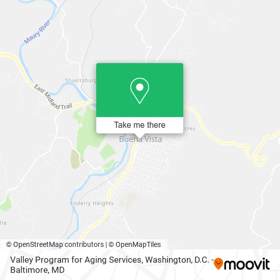 Valley Program for Aging Services map