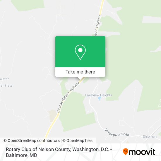 Rotary Club of Nelson County map