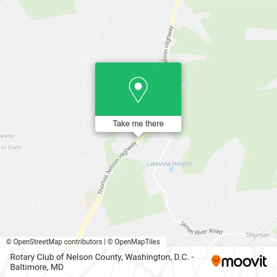 Rotary Club of Nelson County map