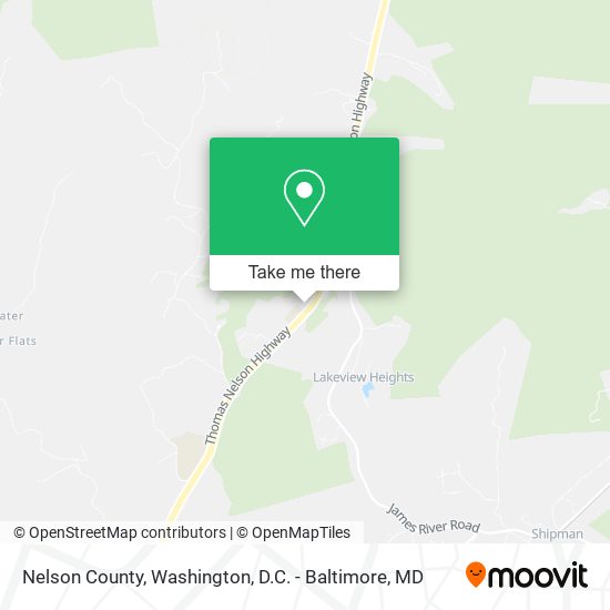 Nelson County map