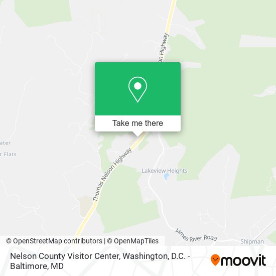 Nelson County Visitor Center map