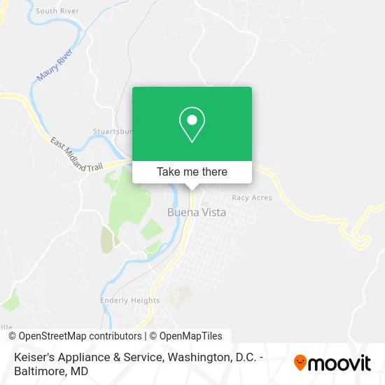 Keiser's Appliance & Service map