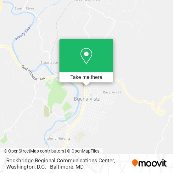 Mapa de Rockbridge Regional Communications Center