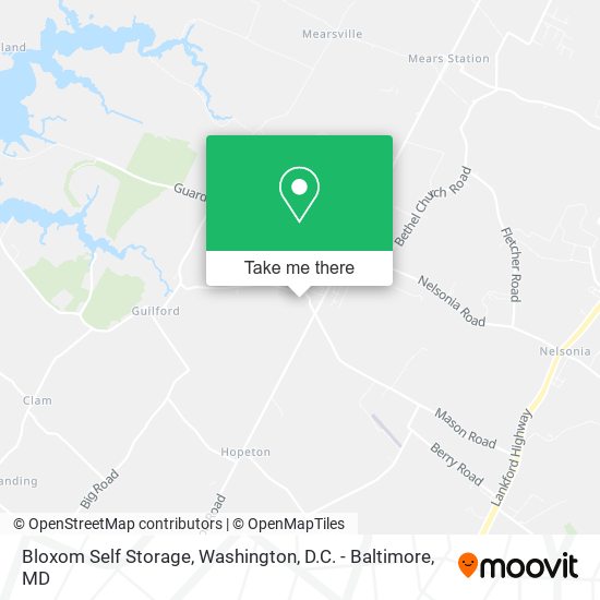 Bloxom Self Storage map