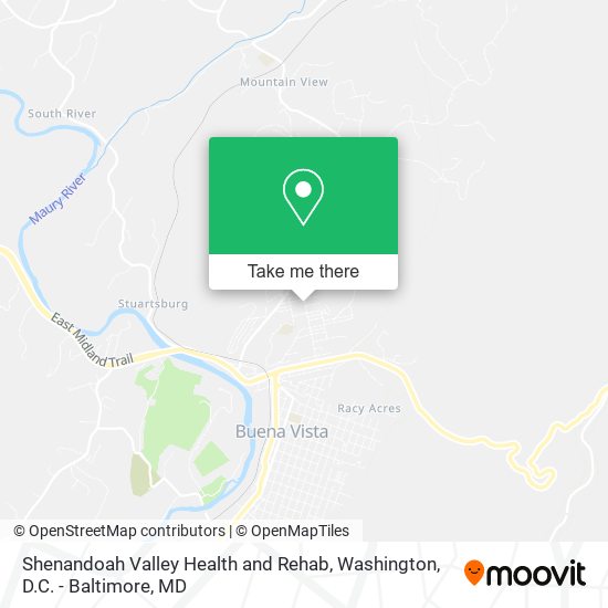 Shenandoah Valley Health and Rehab map