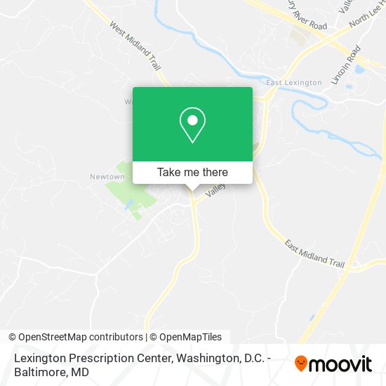 Lexington Prescription Center map