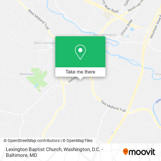 Lexington Baptist Church map