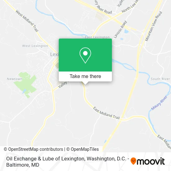 Oil Exchange & Lube of Lexington map