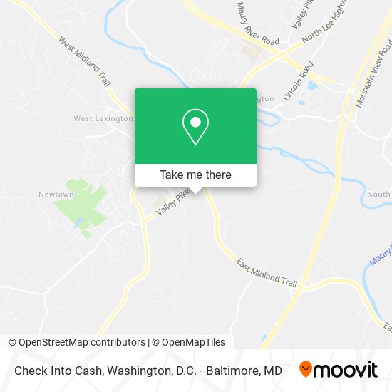 Check Into Cash map