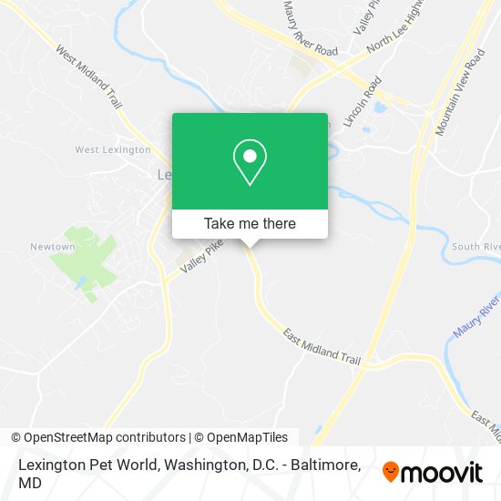 Lexington Pet World map