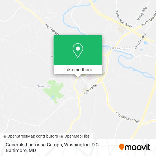 Generals Lacrosse Camps map