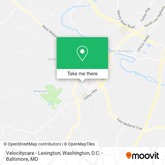 Velocitycare - Lexington map