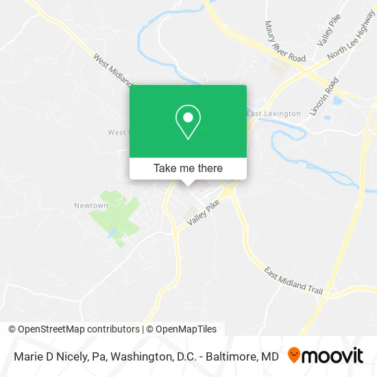 Marie D Nicely, Pa map
