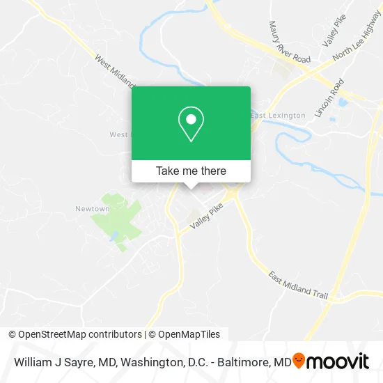 William J Sayre, MD map