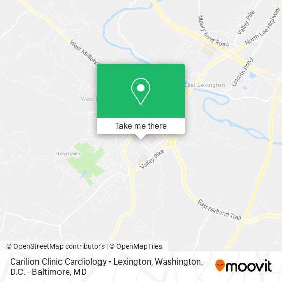 Carilion Clinic Cardiology - Lexington map
