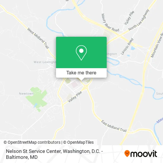 Nelson St Service Center map