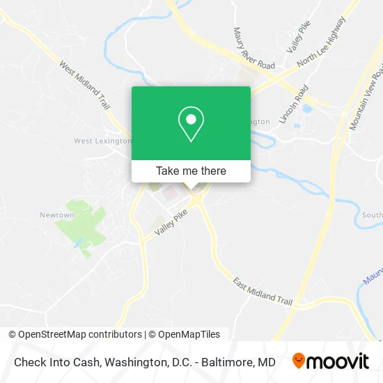 Check Into Cash map