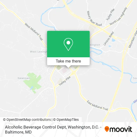 Alcoholic Beverage Control Dept map