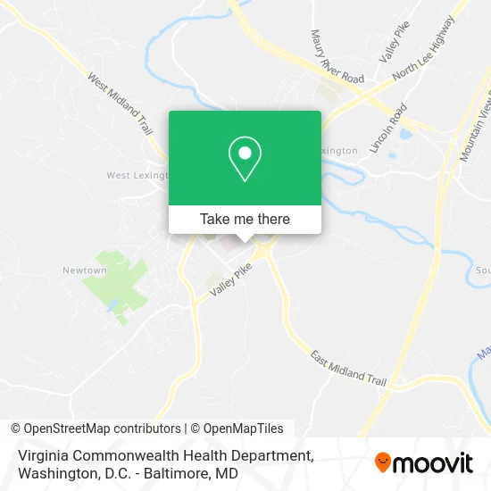 Virginia Commonwealth Health Department map