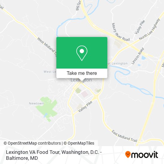 Mapa de Lexington VA Food Tour