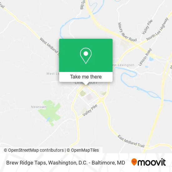 Brew Ridge Taps map