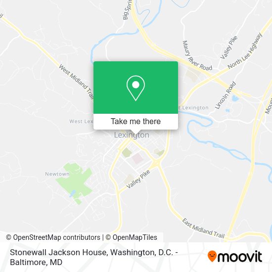 Stonewall Jackson House map