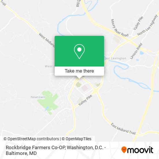 Mapa de Rockbridge Farmers Co-OP