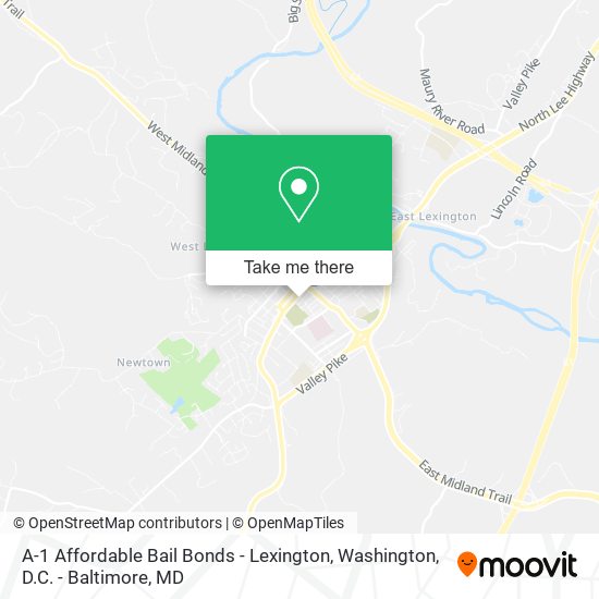 Mapa de A-1 Affordable Bail Bonds - Lexington