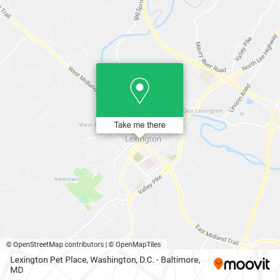 Lexington Pet Place map