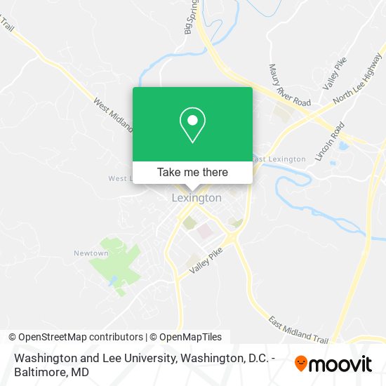 Mapa de Washington and Lee University