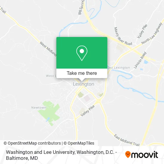 Washington and Lee University map