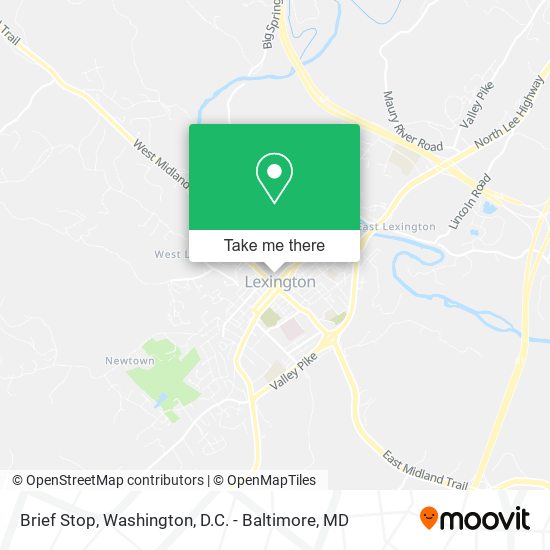 Brief Stop map