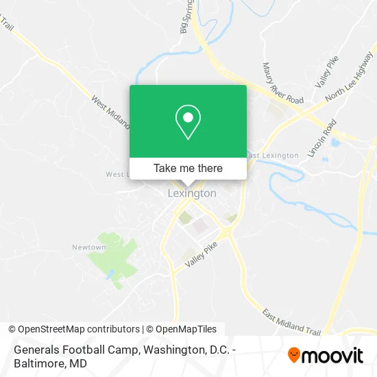 Generals Football Camp map
