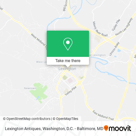 Lexington Antiques map