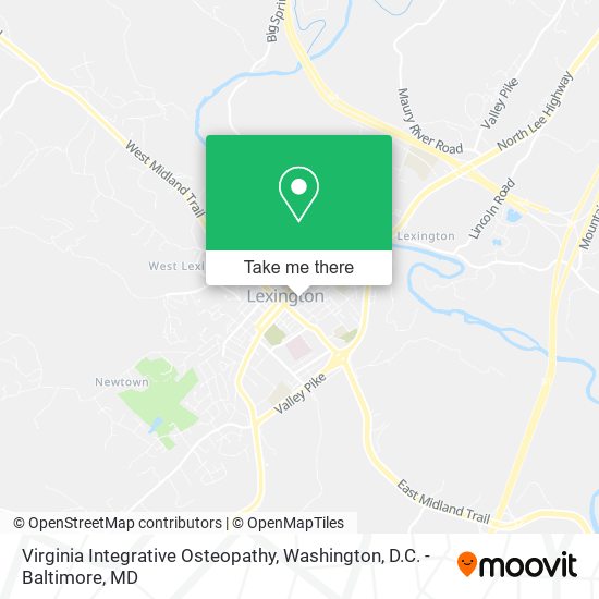 Virginia Integrative Osteopathy map
