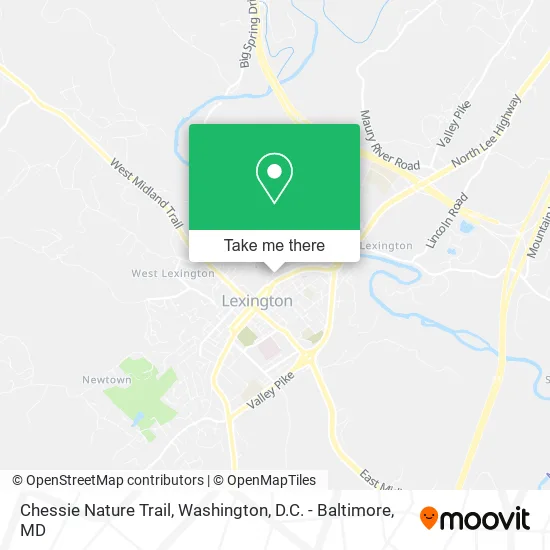 Mapa de Chessie Nature Trail