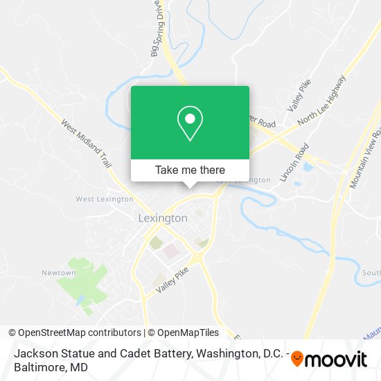 Mapa de Jackson Statue and Cadet Battery